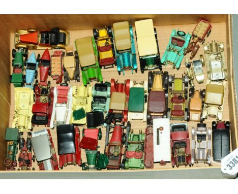 Matchbox (Matchbox Models of Yesteryear) - an unboxed group to include Y-5 1929 4.5 Litre Bentley, Y-6 a 1926 Type 35 Bugatti