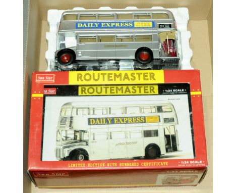 Sunstar - a boxed 1/24 Scale Routemaster comprising of 2903 an RM664-WLT664 "The Silver Lady" with unpainted body which comes