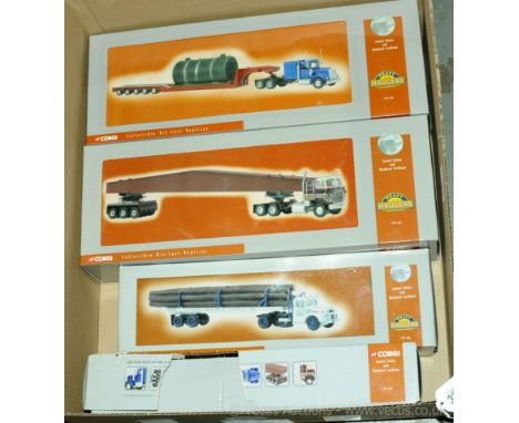 Corgi - a boxed group of 1/50 Scale Commercial Vehicles (Heavy Haulers Series) which include US50705 a Mack LJ Logger "Litefo