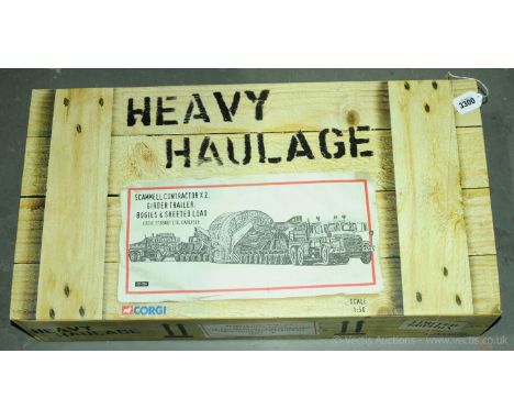 Corgi - a boxed 1/50 Scale (Heavy Haulage Series) CC12305 Scammell Contractor x 2, Girder Trailer, Bogies and Sheeted Load "E