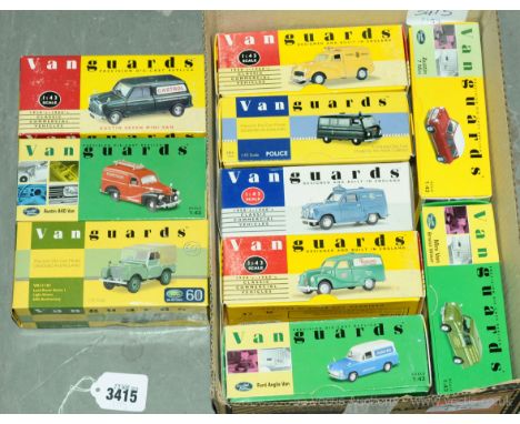 Vanguards - a boxed group of 1/43 Scale Models comprising mainly of Vans/Commercial to include VA11101 a Land Rover Series 1 