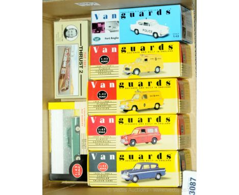 Lledo &amp; Vanguards a boxed group to include VA00120 Ford Anglia 'Liverpool And Bootle Police', VA11000 Morris Minor Van 'A
