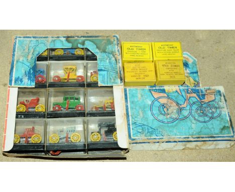 (Japan Made) - a boxed group to include 4 x boxed "Old Timer" (Antimony) Miniature Models which includes a Miniature T Ford, 
