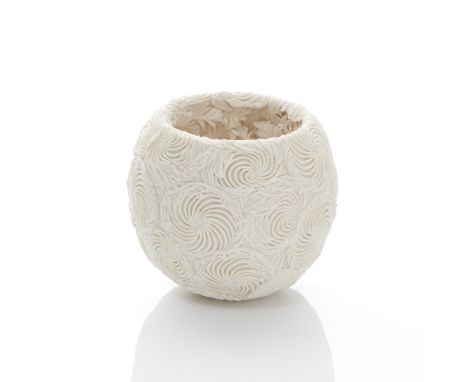 Hitomi Hosono (Japanese, b. 1978) A Kaze and Hawthorn Bowl Signed on the base Moulded, carved and hand-built porcelain with a