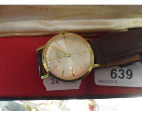 ROTARY GENTS WRISTWATCH WITH BROWN LEATHER STRAP