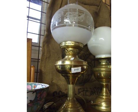 BRASS ELECTRIFIED OIL LAMP