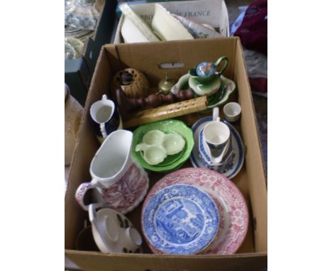 2 BOXES OF CHINA TO INCLUDE SPODE CARLTONWARE BESWICK 