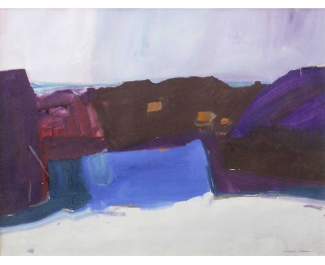 William Watson (20th Century)"Evening Tide, Kenavara, Tiree"Signed, inscribed verso, gouache, together with two further abstr
