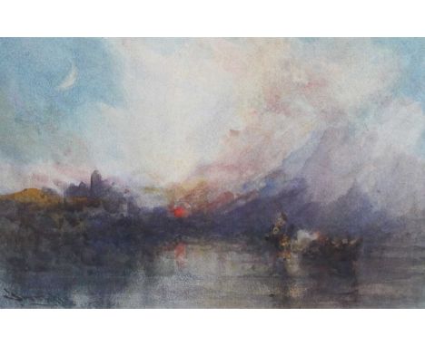Stephen Frank Wasley (1848-1934)"Sunset Capriccio"Signed, watercolour, together with a further watercolour by the same hand o