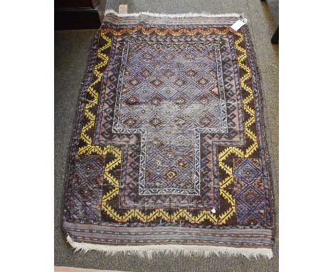 Chinese Needlepoint Rug, the corn field with scrolling acanthus centered by a floral panel, framed by narrow borders, 151cm b