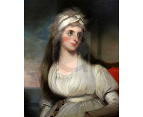 After John Hoppner (1758-1810)oil on canvasPortrait of a lady29 x 24in.
