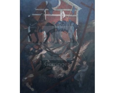 Gerald R. Jarman (British, 1930-2014)oil on canvasWW1 Series; 'Triumph of War'signed verso80 x 65.75in unframed.