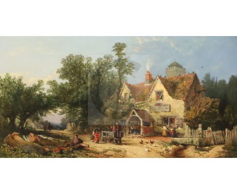 William E. Jones (fl.1849-71)oil on canvasThe Travelling Knife Grindersigned with artist's label dated 1853, Richard Green la