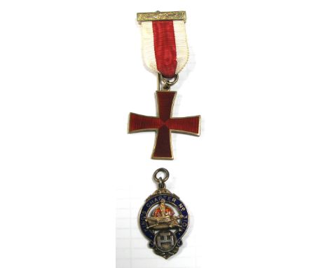 A King George VI hallmarked silver Masonic jewel " King's Chapter No 3101 " Birmingham 1948, and a Queen Elizabeth II hallmar