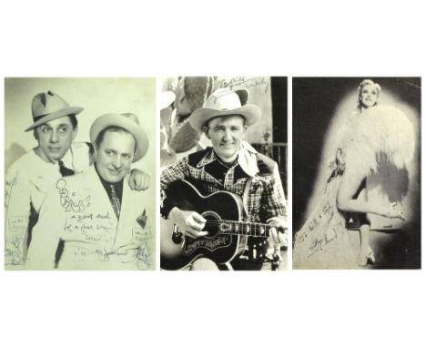 An interesting collection of movie ephemera from the 1930s & 40s including signed photographs of "The Radio Rogues", family p