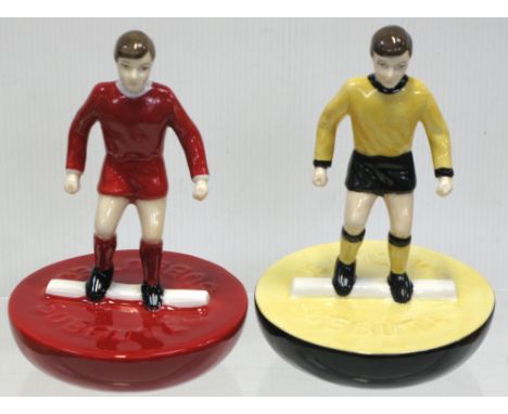 Two limited edition Royal Doulton MCL 12 Subbuteo figurines, limited edition no. 155/500 and 208/500, both boxed with certifi