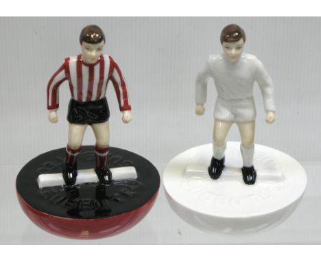 Two limited edition Royal Doulton MCL 12 Subbuteo figurines, limited edition no. 173/500 and 175/500, both boxed with certifi