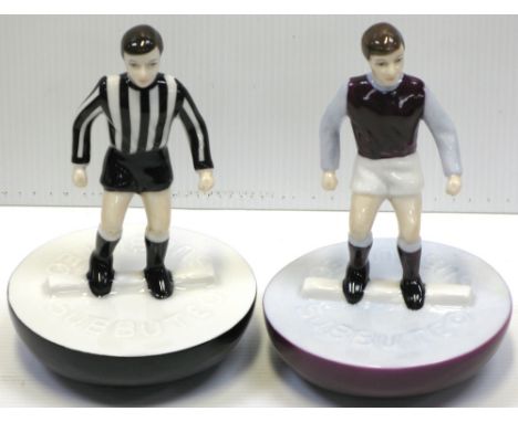 Two limited edition Royal Doulton MCL 12 Subbuteo figurines, limited edition no. 183/500 and 190/500, both boxed with certifi