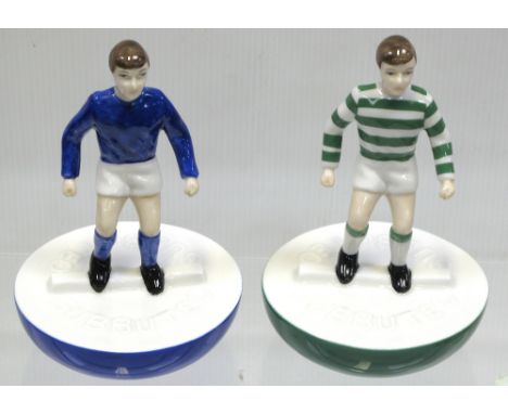 Two limited edition Royal Doulton MCL 12 Subbuteo figurines, limited edition no. 128/500 and 151/500, both boxed with certifi
