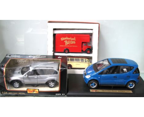 A boxed set of Corgi Northern collection commercial vehicles to include a Bedford Luton van and a Bedford coach, also a Meist