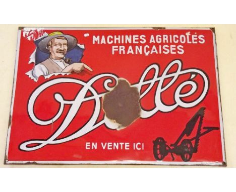 A French single sided enamel 'Dolle' sign