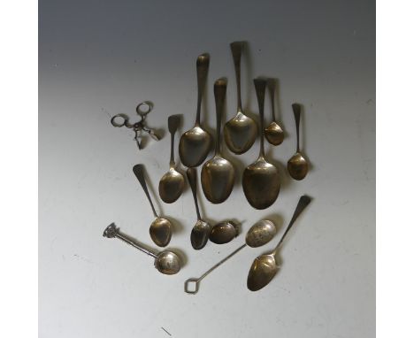 A pair of George IV silver Sugar Nips, hallmarked Birmingham 1820, of scissor form, 8.5cm long, together with a quantity of 1