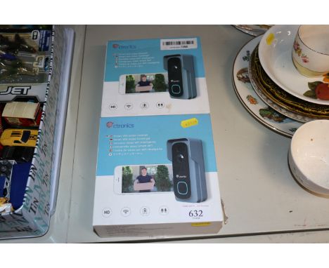 Two boxed Ctronics camera doorbells