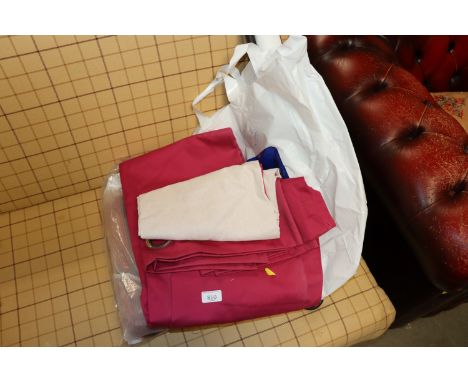 A pair of curtains, a blind etc