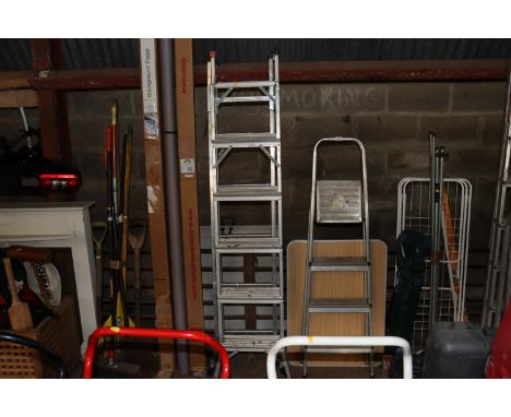 Two aluminium step ladders 
