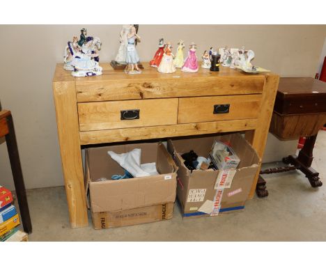 A light elm serving table
