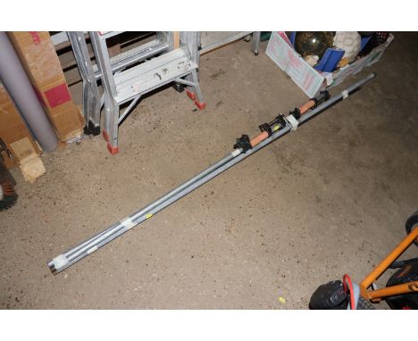 A pair of half inch pipe clamps and spare pipes
