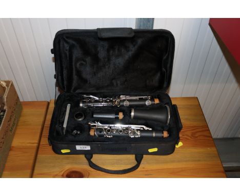A cased clarinet