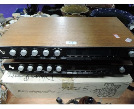Two vintage Armstrong tuner amps