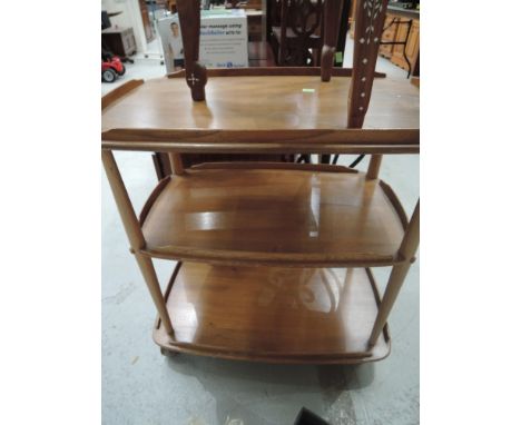 A vintage beech Ercol tea trolley