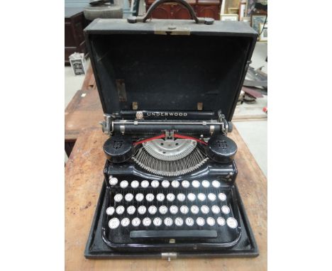 A vintage Underwood typewriter