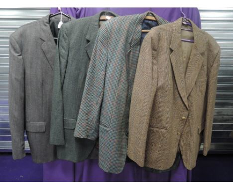 Four vintage and retro good quality gents blazers in great condition,larger sizes.