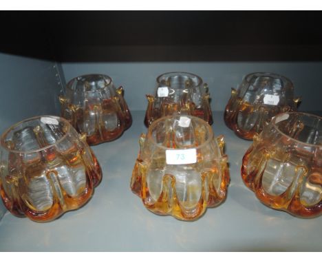 A set of six Venetian glass light shades