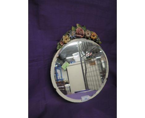 A vintage Italian style Barbola mirror