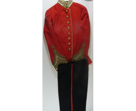 A VICTORIAN INDIAN ARMY OFFICER~S TUNIC, a Field Officer~s Scarlet Full Dress uniform of the 16th Lucknow Regiment, by Harman