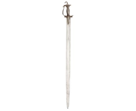 A SOUTH INDIAN SWORD (TALWAR), 17TH/18TH CENTURY, PERHAPS BIJAPUR, with broad blade double-edged towards the point (perhaps a