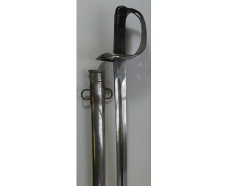 AN 1885 PATTERN CAVALRY TROOPER~S SWORD, of regulation type, with curved blade stamped ~/85~ on one face at the forte and for
