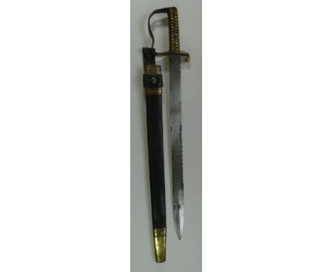 A PIONEER~S SWORD BY ROB. MOLE &amp; SONS, MAKERS BIRMINGHAM, of regulation type, with broad blade double-edged towards the p