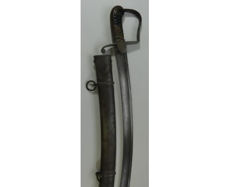 A 1796 PATTERN LIGHT CAVALRY TROOPER~S SWORD, of regulation type, with plain blade signed ~J. J. Runkel, Solingen~ on the bac