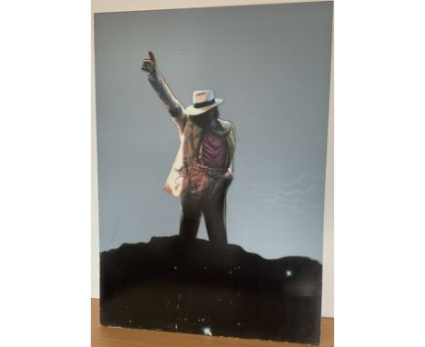 Michael Jackson (1958-2009) Singer Signed Large 31x44 Mounted 'Moonwalker' Shop Display. Good condition. All autographs come 