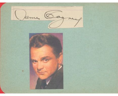 James Cagney signed 5x4 album page. James Francis Cagney Jr. (July 17, 1899 – March 30, 1986) was an American actor, dancer a