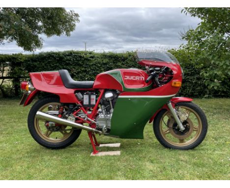 Frame number #23, one owner and 1,400 miles recorded. Absolutely unrepeatable.Ducati celebrated Mike Hailwood's 1978 TT win b