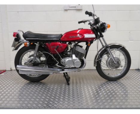 Recently recommissioned 1969 H1 Mach III
Kawasaki produced the 500cc Mach III to satisfy the US demand for faster and more po