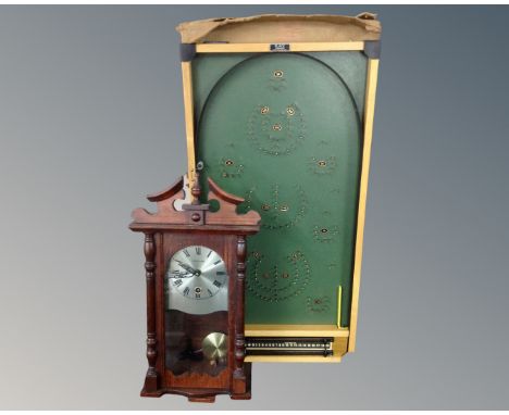 A Kay of London bagatelle together with a C Wood and Sons wall clock 