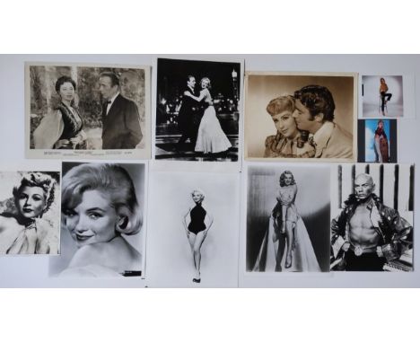 A large collection of photos of Marilyn Monroe, Sharon Tate, Elizabeth Taylor, James Cagney among others, some vintage with p