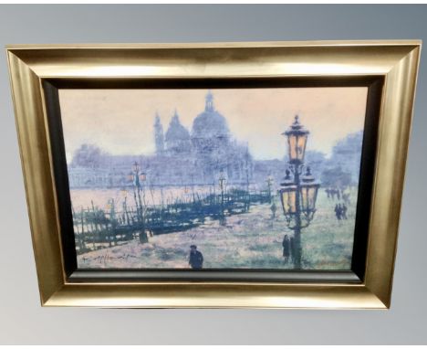 A Rolf Harris limited edition print 'The sun has set on Venice', no. 64/195, with certificate verso.